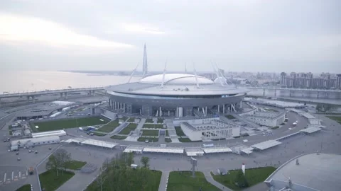 Gazprom stadium Video stock 194153813
