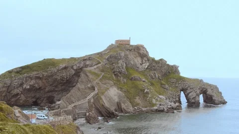 Gaztelugatxe, Spain Stock Footage 141385024