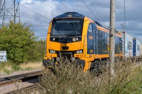 GB Railfreight Stadler Class 99 Locomotive #99004 Stock Photos