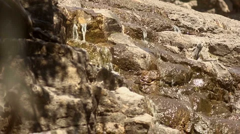 GB Waterfall CU Side View Video stock 5186082