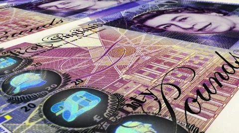 GBP Background (Loop) Video stock 49182725