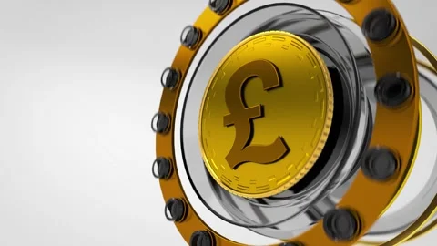 GBP - British Pound Tech Background Loop 動画素材 296579899