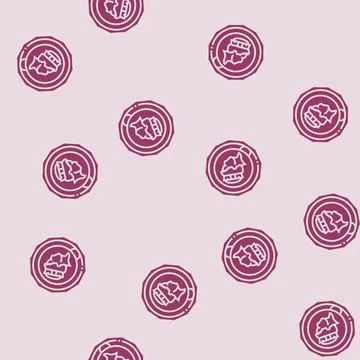 Gbp coin glyph seamless pattern Illustrazione stock
