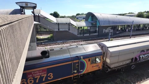 GBRf Class 66 Passing Pelaw Stock Footage 339950322