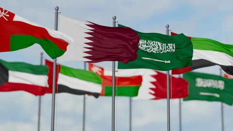 GCC flags waving together Vidéo 261729273