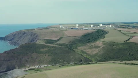 GCHQ Bude, GCHQ Composite Signals Organisation Station Morwenstow Stock Footage 201802147
