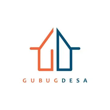 GD letter house icon vector concept design template Ilustração Stock