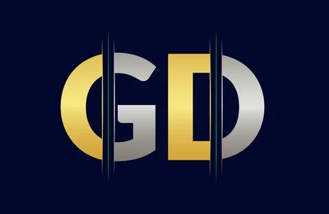 GD Letter logo design vector template. Stock Illustration