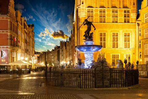 Gdansk at night Stock Photos