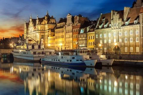 Gdansk at night Stock Photos