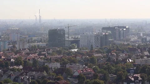 Gdansk panoramic view on old district Stock Footage 71598837