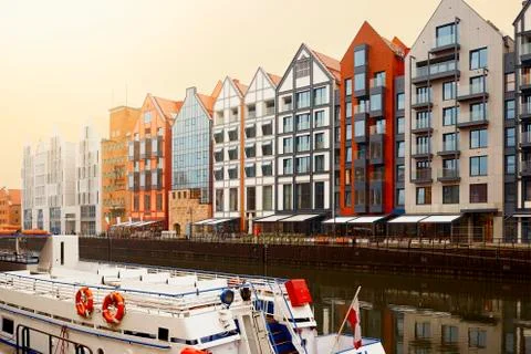 Gdansk, Poland. View of the beautiful modern architecture. Stock Photos