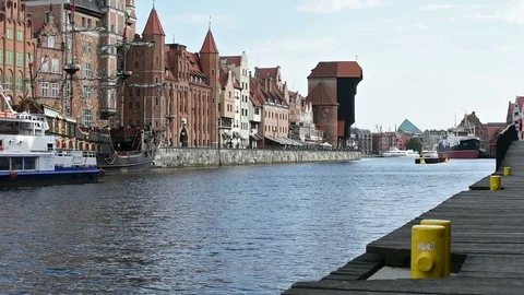 Gdansk port 스톡 동영상 92519699