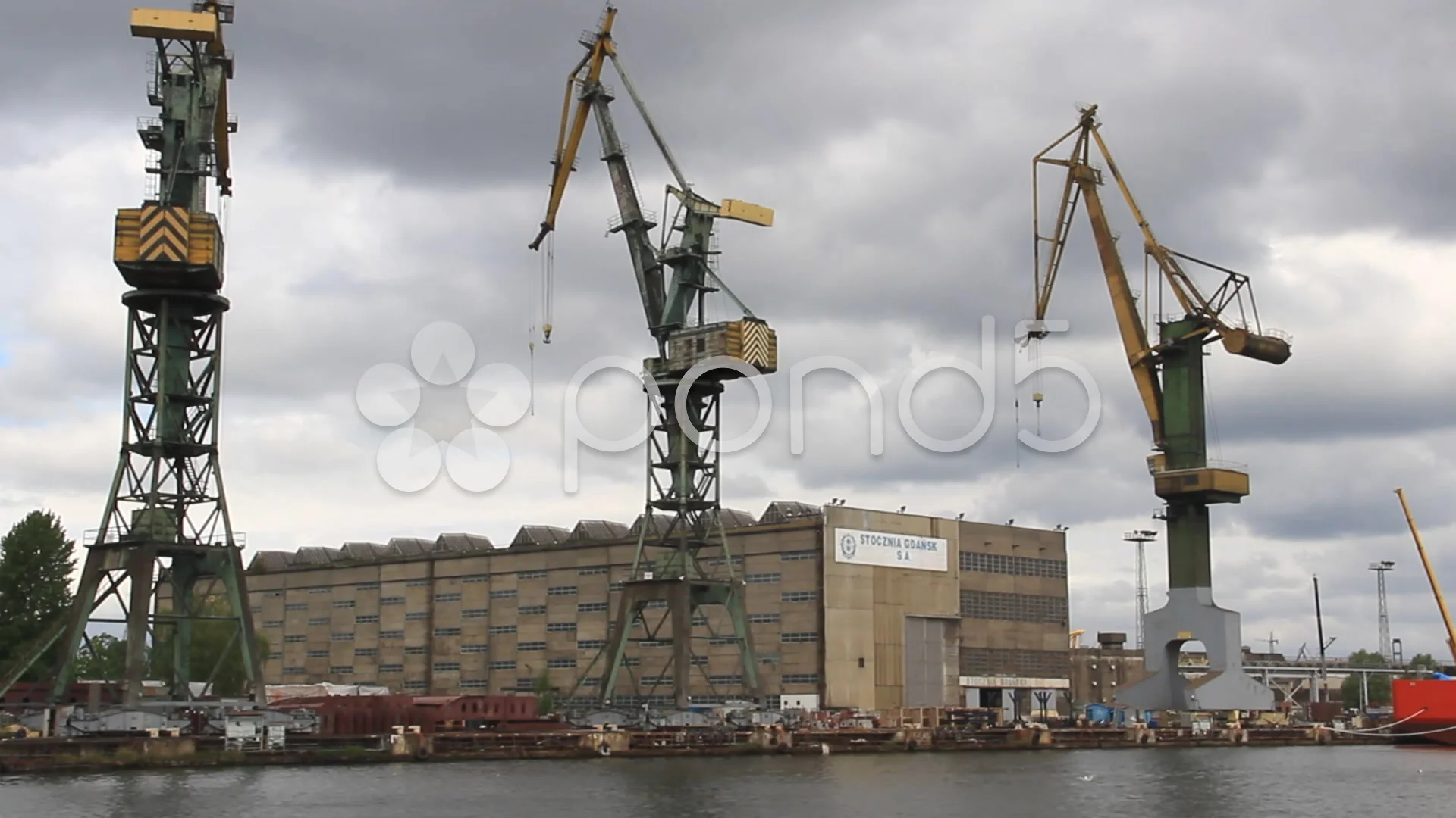 Gdansk Shipyard Polish Stocznia Gdansk Stock Video Pond5