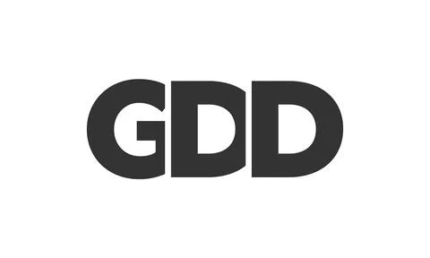 GDD logo design template with strong and modern bold text. Initial based ve.. 스톡 일러스트