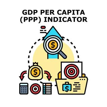 Gdp per capita ppp indicator concept vector illustration Stock Illustration