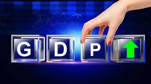 GDP UP Letter Concept Illustrazione stock