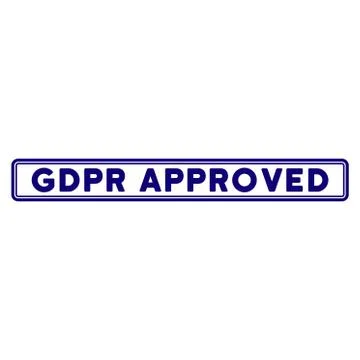 GDPr Approved Rectangle Seal Template Stock Illustration