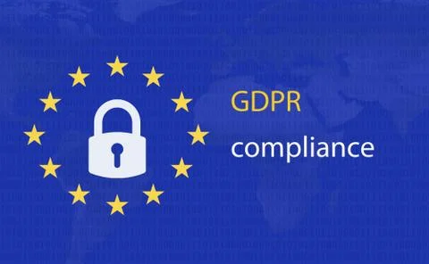 GDPR background Illustrazione stock