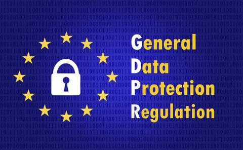 GDPR background 스톡 일러스트