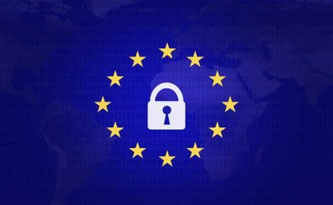 GDPR background Stock-Illustration