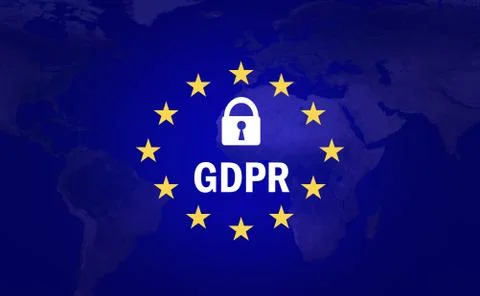 GDPR background 스톡 일러스트