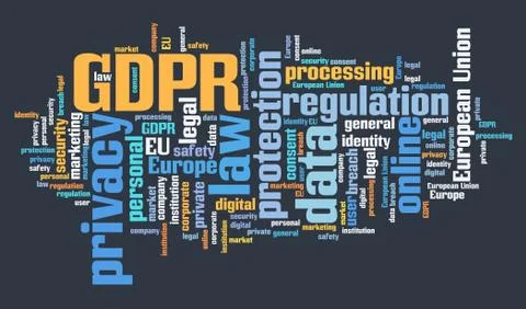GDPR concept - General Data Protection Regulation. Data protection and privac 스톡 일러스트