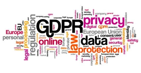 GDPR concept - General Data Protection Regulation. Data protection and privac Illustrazione stock