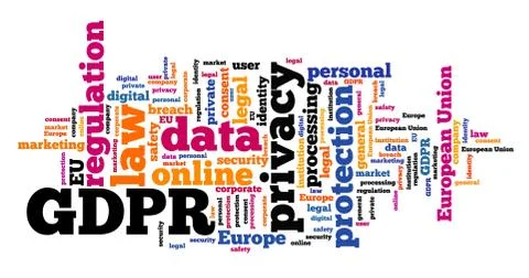 GDPR concept - General Data Protection Regulation. Data protection and privac 스톡 일러스트
