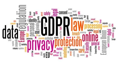 GDPR concept - General Data Protection Regulation. Data protection and privac 库存插图