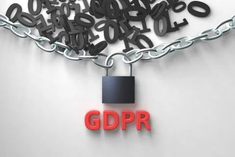 GDPR concept illustration. General Data Protection Regulation, the protection of Stock-Illustration