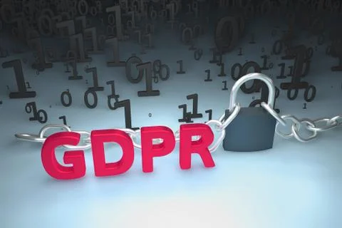 GDPR concept illustration. General Data Protection Regulation, the protection of Stock Illustration
