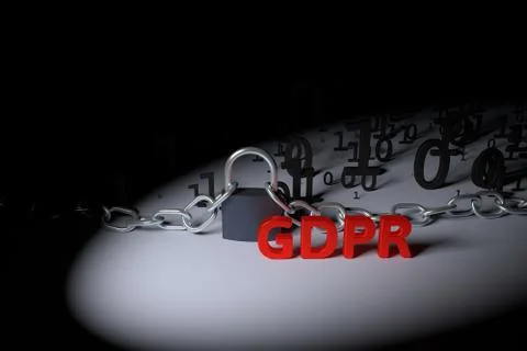 GDPR concept illustration. General Data Protection Regulation, the protection of 스톡 일러스트