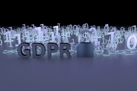 GDPR concept illustration. General Data Protection Regulation, the protection of Illustrazione stock