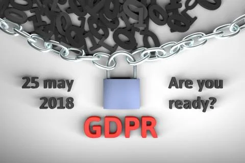GDPR concept illustration. General Data Protection Regulation, the protection of イラスト素材