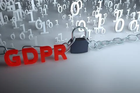 GDPR concept illustration. General Data Protection Regulation, the protection of Illustrazione stock