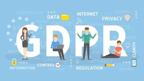 GDPR concept illustration. イラスト素材