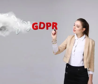 GDPR, concept image. General Data Protection Regulation, the protection of Foto stock