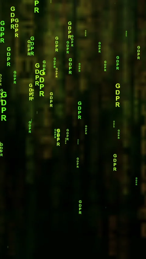 GDPR data code on the web verical video Stock Footage 229477602