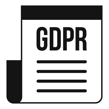 GDPR document icon, simple style Illustrazione stock