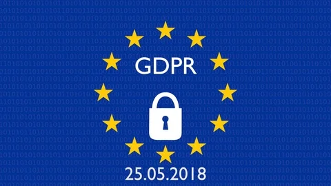 GDPR, DSGVO general data protection regulation concept variant with lock locking Stock Footage 88779009