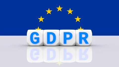 GDPR, DSGVO general data protection regulation concept. 3D rendering, Europea Stock Illustration