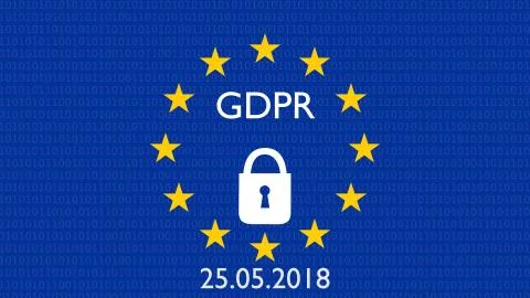GDPR, DSGVO general data protection regulation concept. 3D rendering, variant Stock Illustration