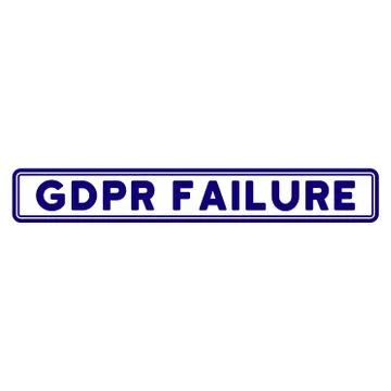 GDPr Failure Rectangle Seal Template Stock Illustration