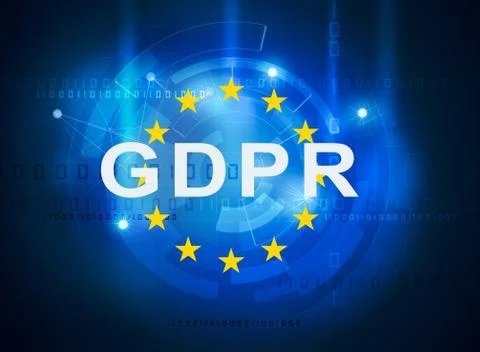 GDPR general data protection regulation 스톡 일러스트