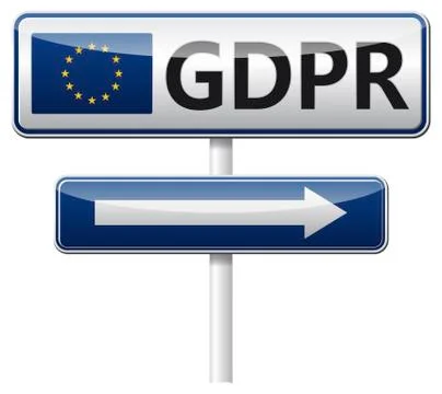 GDPR - General Data Protection Regulation. Traffic sign Stock Illustration