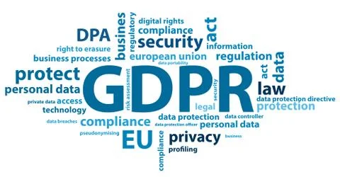 GDPR general data protection regulation 스톡 일러스트
