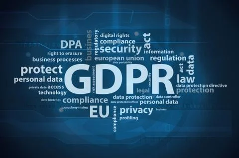 GDPR general data protection regulation 스톡 일러스트