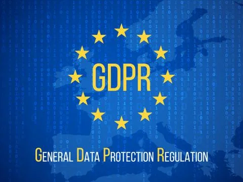 Gdpr general data protection regulation. Internet business safety vector 스톡 일러스트