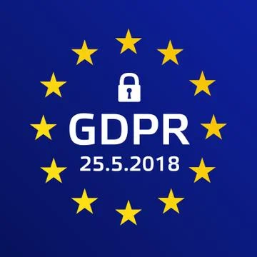 GDPR - General Data Protection Regulation. Vector illustration. イラスト素材